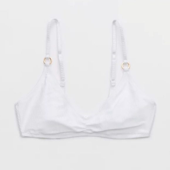 NWT Aerie Beach Babe Shine Rib Voop Bikini Top - Picture 2 of 5